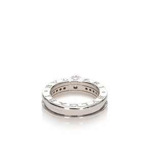 Diamond Paved 18 K B-Zero1 Ring Silver