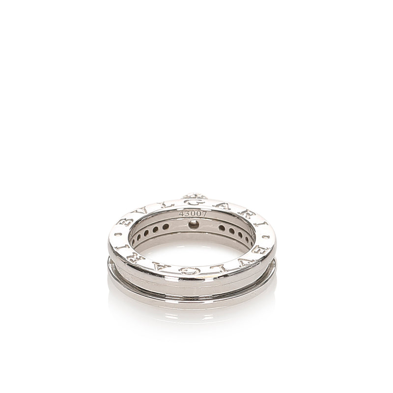 Diamond Paved 18 K B-Zero1 Ring Silver