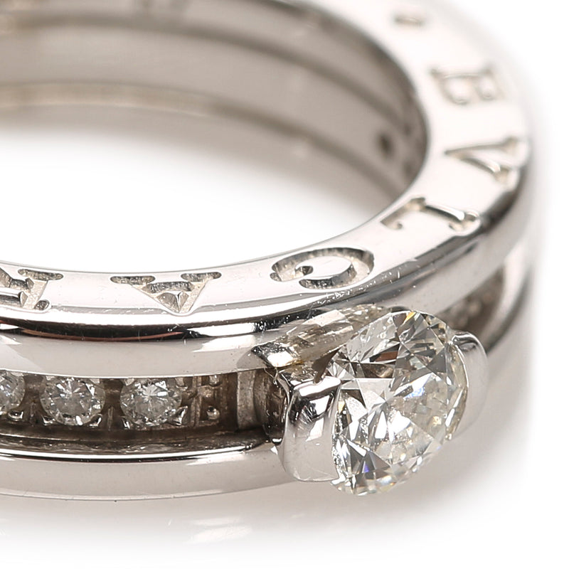 Diamond Paved 18 K B-Zero1 Ring Silver