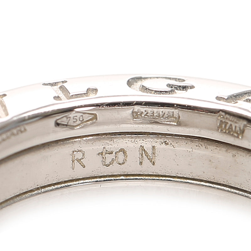 Diamond Paved 18 K B-Zero1 Ring Silver