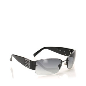 Rectangle Tinted Sunglasses Gray SHW