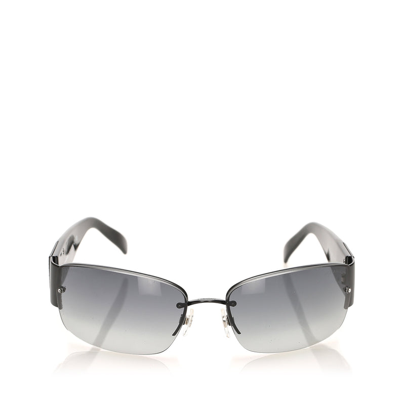 Rectangle Tinted Sunglasses Gray SHW