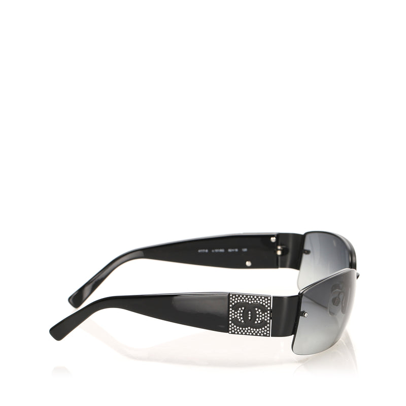 Rectangle Tinted Sunglasses Gray SHW