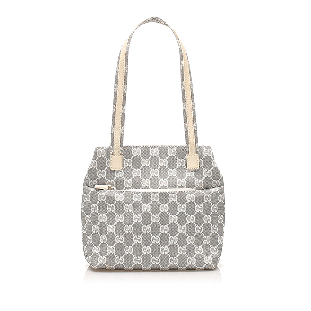 GG Canvas Tote Bag Gray SHW