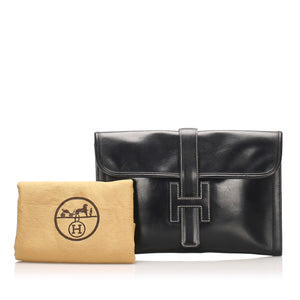 Black Jige GM Leather Clutch Bag