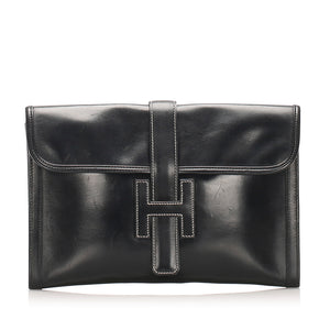 Black Jige GM Leather Clutch Bag
