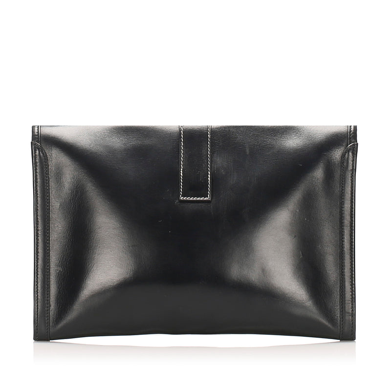 Black Jige GM Leather Clutch Bag