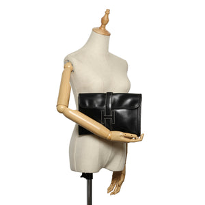 Black Jige GM Leather Clutch Bag