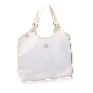White Epi Plage Baia Vinyl Tote