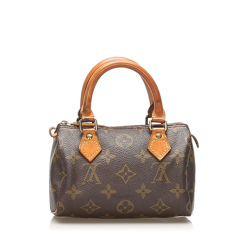 Louis Vuitton Monogram Canvas Mini HL Speedy Bag w/ Shoulder Strap