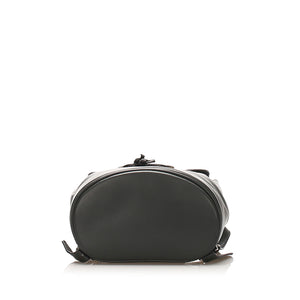 Gancini Leather Drawstring Backpack Green