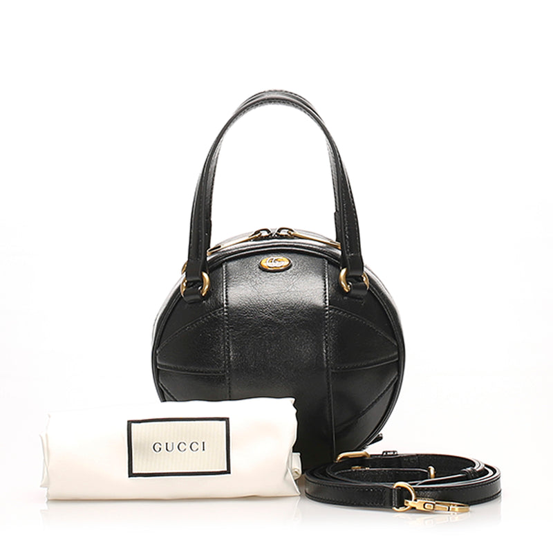 Gucci Tifosa Basketball Leather Handbag Black – Bag Religion