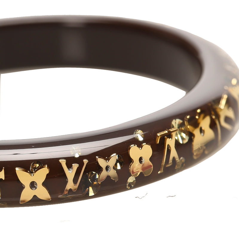 Monogram Inclusion Bangle Brown