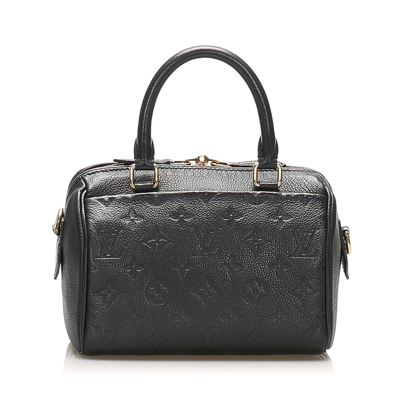 Louis Vuitton Noir Black Empreinte Speedy 20 Bandouliere Crossbody