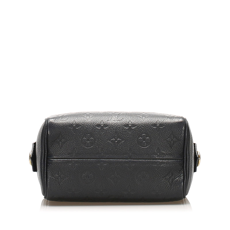 Louis Vuitton Navy Monogram Empreinte Leather Speedy 30 Bandouliere in Black