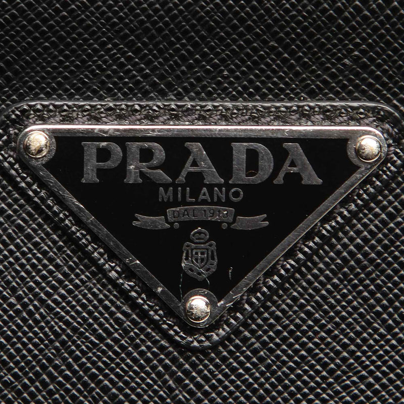 Prada Saffiano Clutch Bag Black