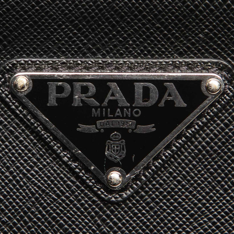 Leather clutch bag Prada Blue in Leather - 35536505