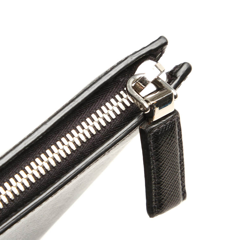 Prada Saffiano Clutch Bag Black
