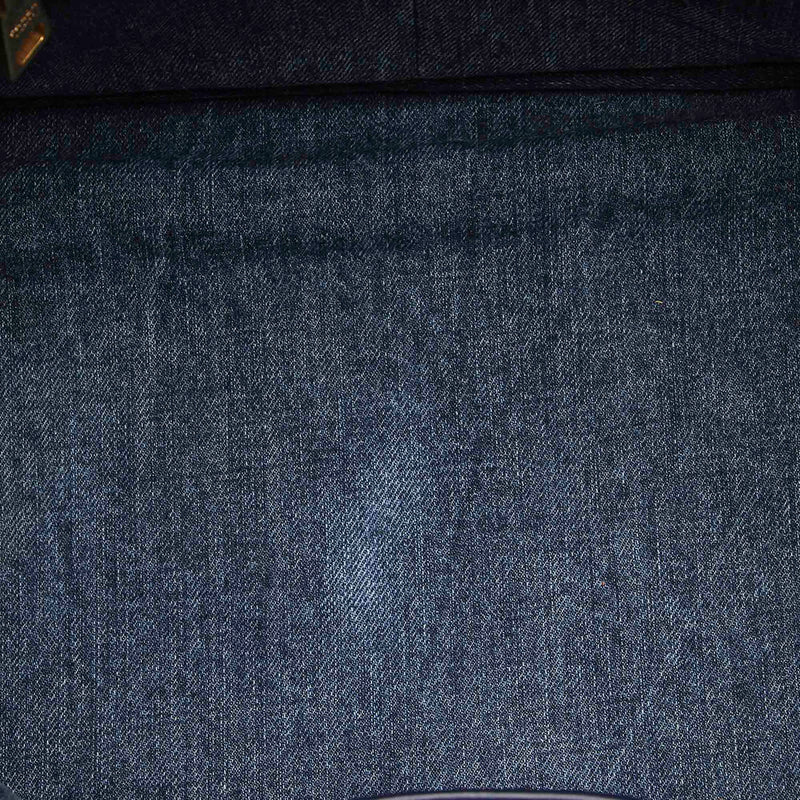 Prada Canapa Logo Denim Handbag Blue