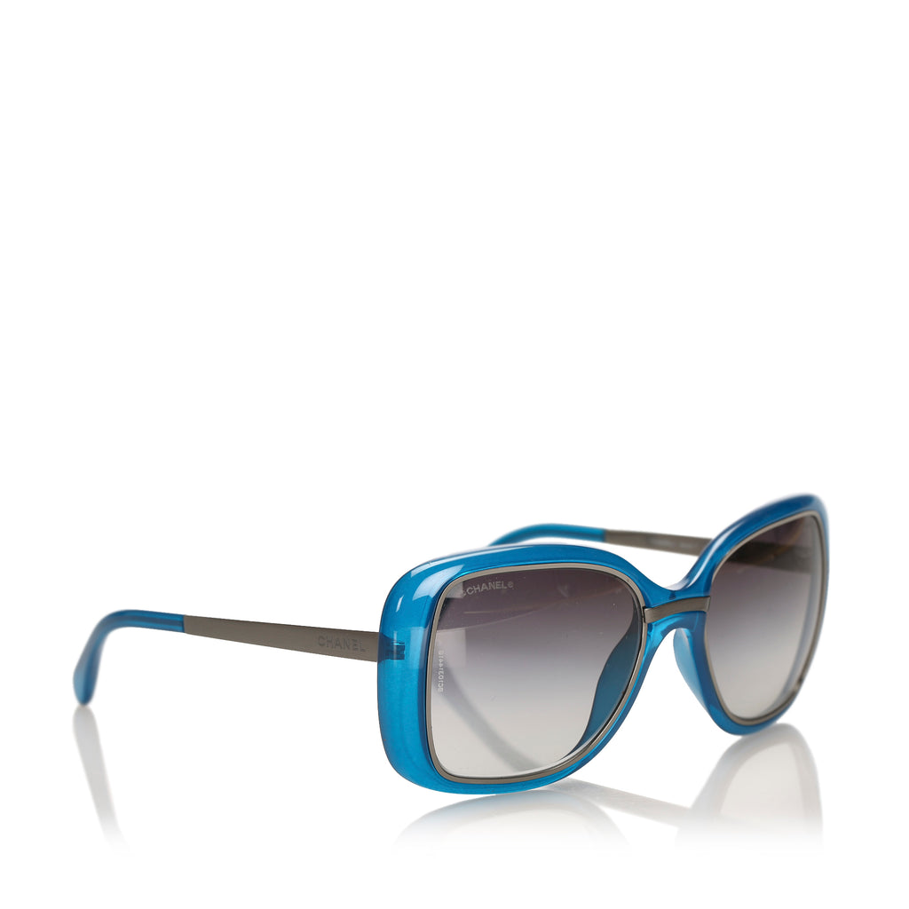 Square Tinted Sunglasses Blue - Bag Religion