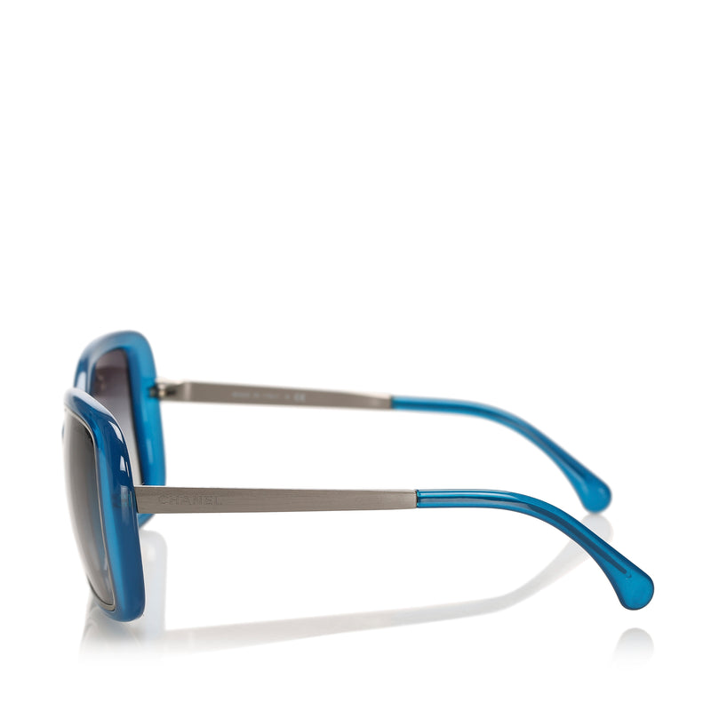 Square Tinted Sunglasses Blue - Bag Religion