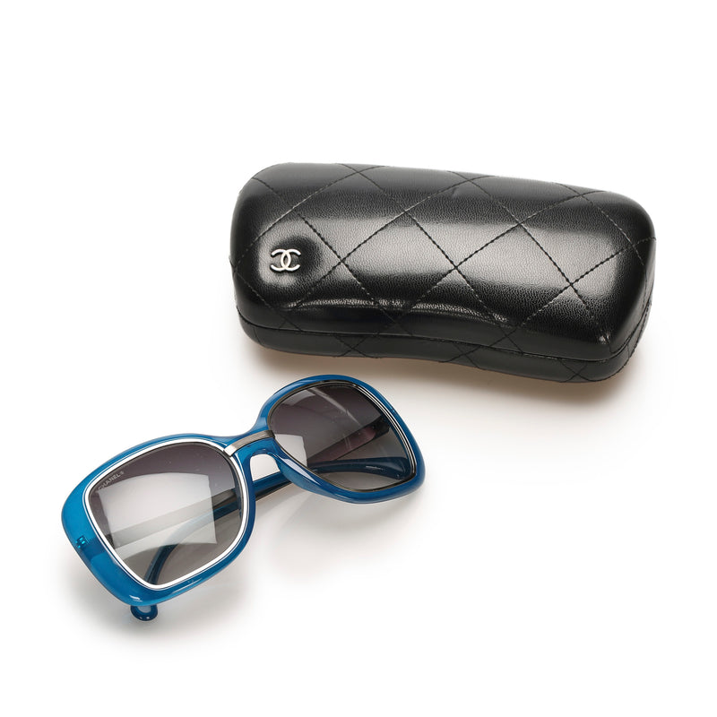 Square Tinted Sunglasses Blue - Bag Religion