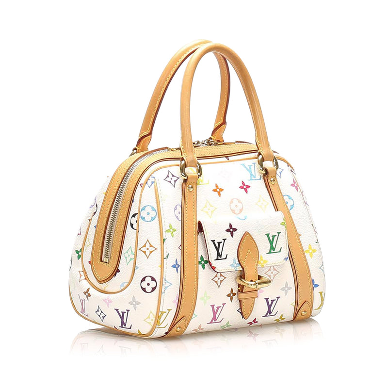 Louis Vuitton White Monogram Multicolore Canvas Priscilla Bag