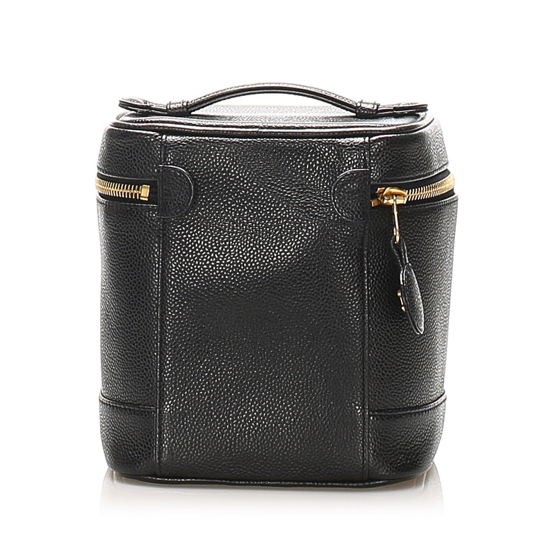 CC Caviar Leather Vanity Bag Black - Bag Religion