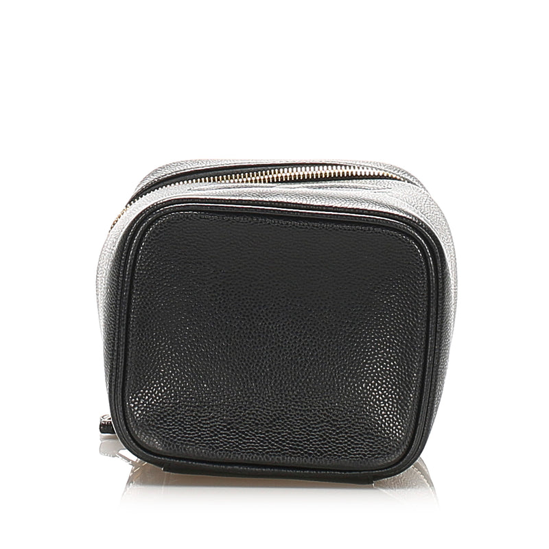CC Caviar Leather Vanity Bag Black - Bag Religion