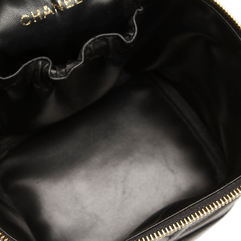CC Caviar Leather Vanity Bag Black - Bag Religion