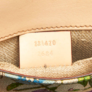 Flora Horsebit Chain Canvas Baguette White - Bag Religion