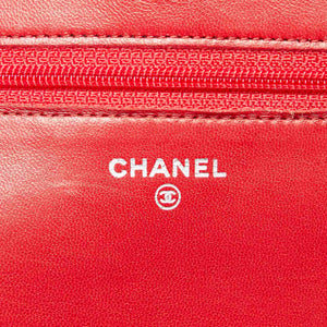 CC Timeless Lambskin Leather Wallet On Chain Red - Bag Religion