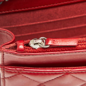 CC Timeless Lambskin Leather Wallet On Chain Red - Bag Religion