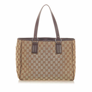 GG Canvas Tote Bag Brown - Bag Religion