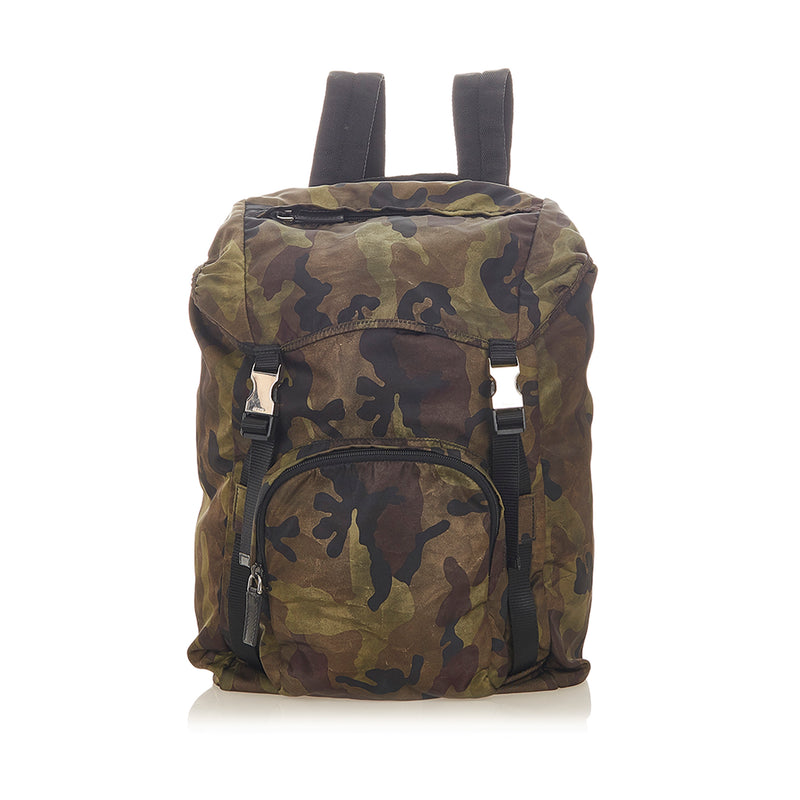 Tessuto Camouflage Backpack Green - Bag Religion