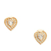 Rhinestone Clip-On Earrings Gold - Bag Religion