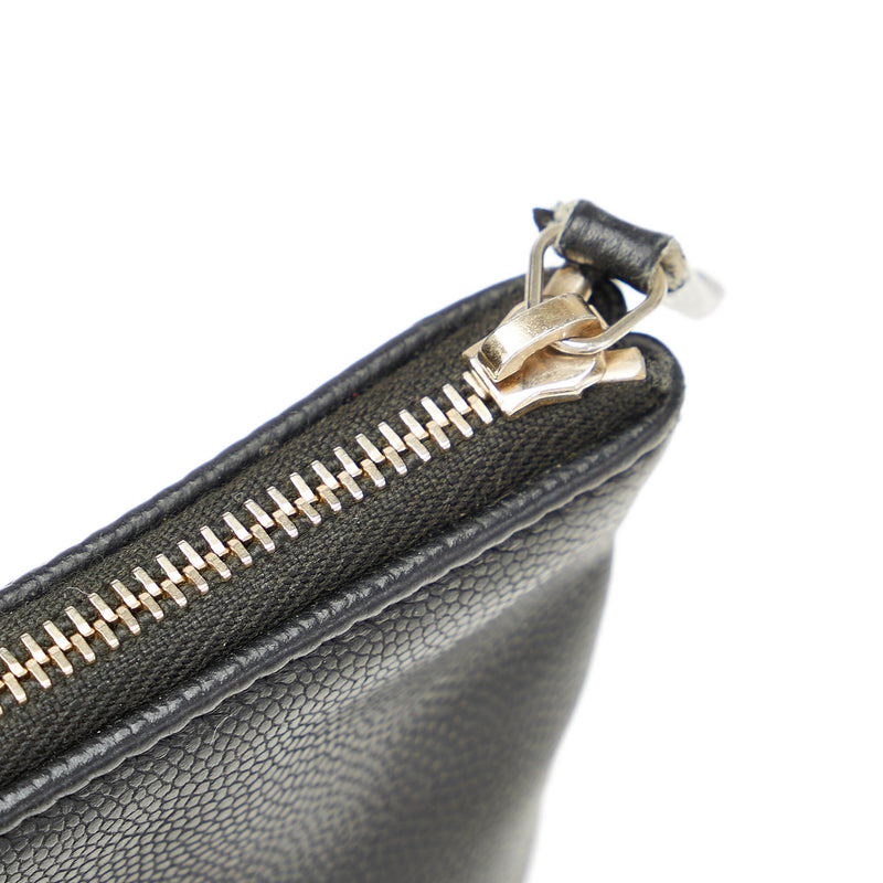 Deauville Leather Clutch Bag Black - Bag Religion