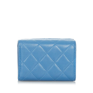 CC Timeless Lambskin Leather Wallet Blue - Bag Religion