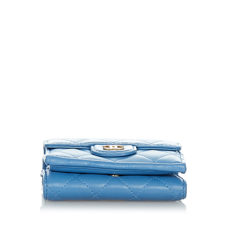 CC Timeless Lambskin Leather Wallet Blue - Bag Religion