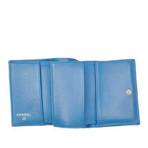 CC Timeless Lambskin Leather Wallet Blue - Bag Religion