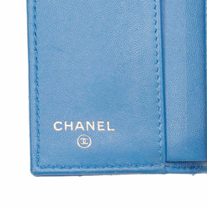 CC Timeless Lambskin Leather Wallet Blue - Bag Religion
