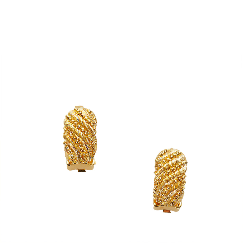 Logo Clip-On Earrings Gold - Bag Religion