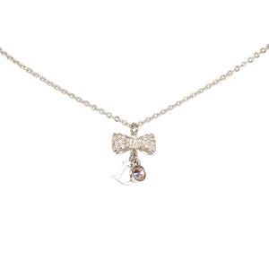 D Ribbon Pendant Necklace Silver - Bag Religion