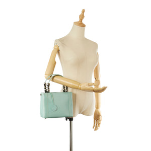 Malice Pearl Leather Handbag Green - Bag Religion