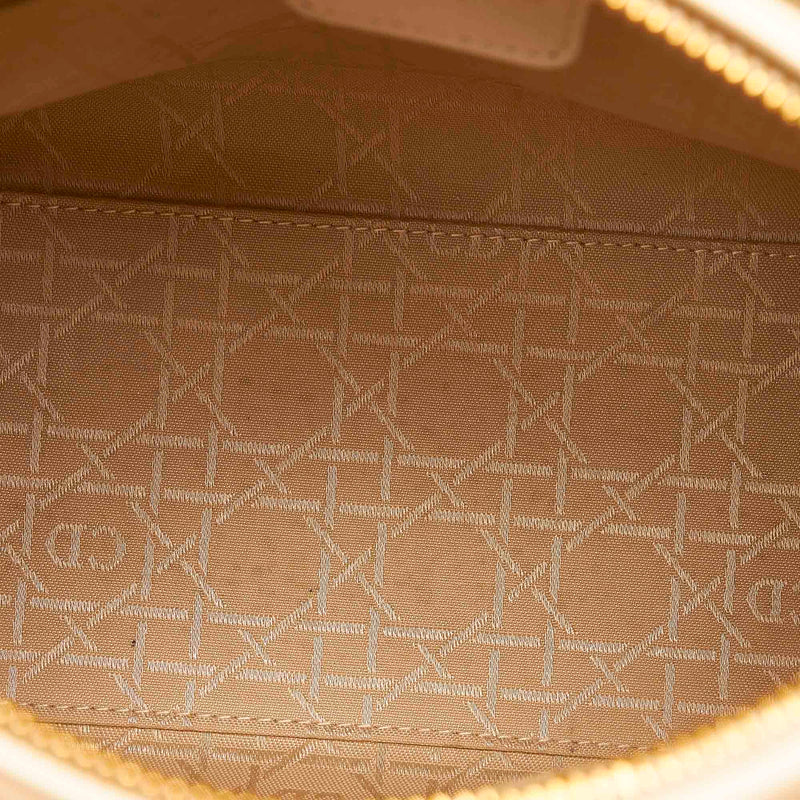 Cannage Lady Dior Leather Satchel White - Bag Religion