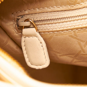 Cannage Lady Dior Leather Satchel White - Bag Religion