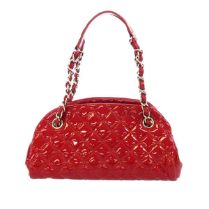 Mademoiselle Patent Leather Bowling Bag Red - Bag Religion