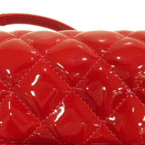 Mademoiselle Patent Leather Bowling Bag Red - Bag Religion
