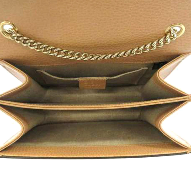 Interlocking G Chain Leather Crossbody Bag Brown - Bag Religion