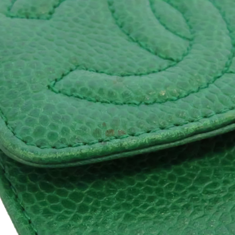 Caviar Leather Cigarette Case Green - Bag Religion